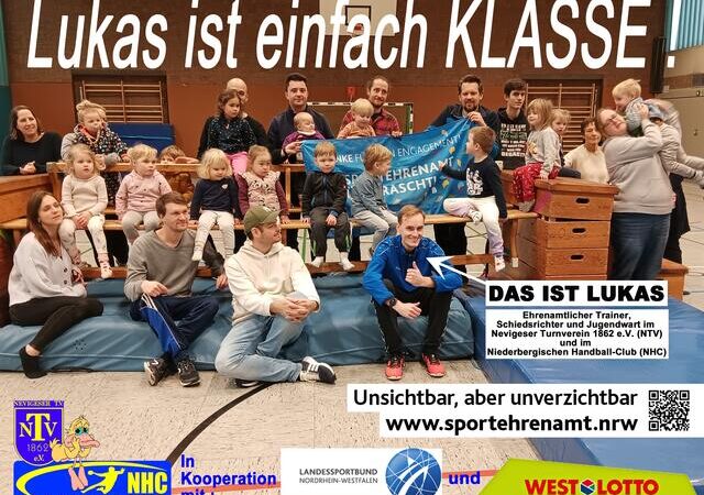 Lukas Hanet als Ehrenamtler besonders geehrt !