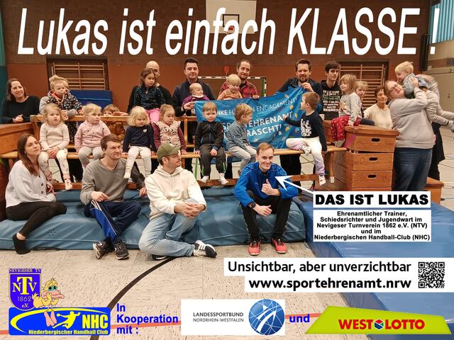 Lukas Hanet als Ehrenamtler besonders geehrt !