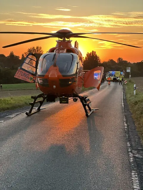 Motorradfahrer nach Zusammenstoß schwer verletzt