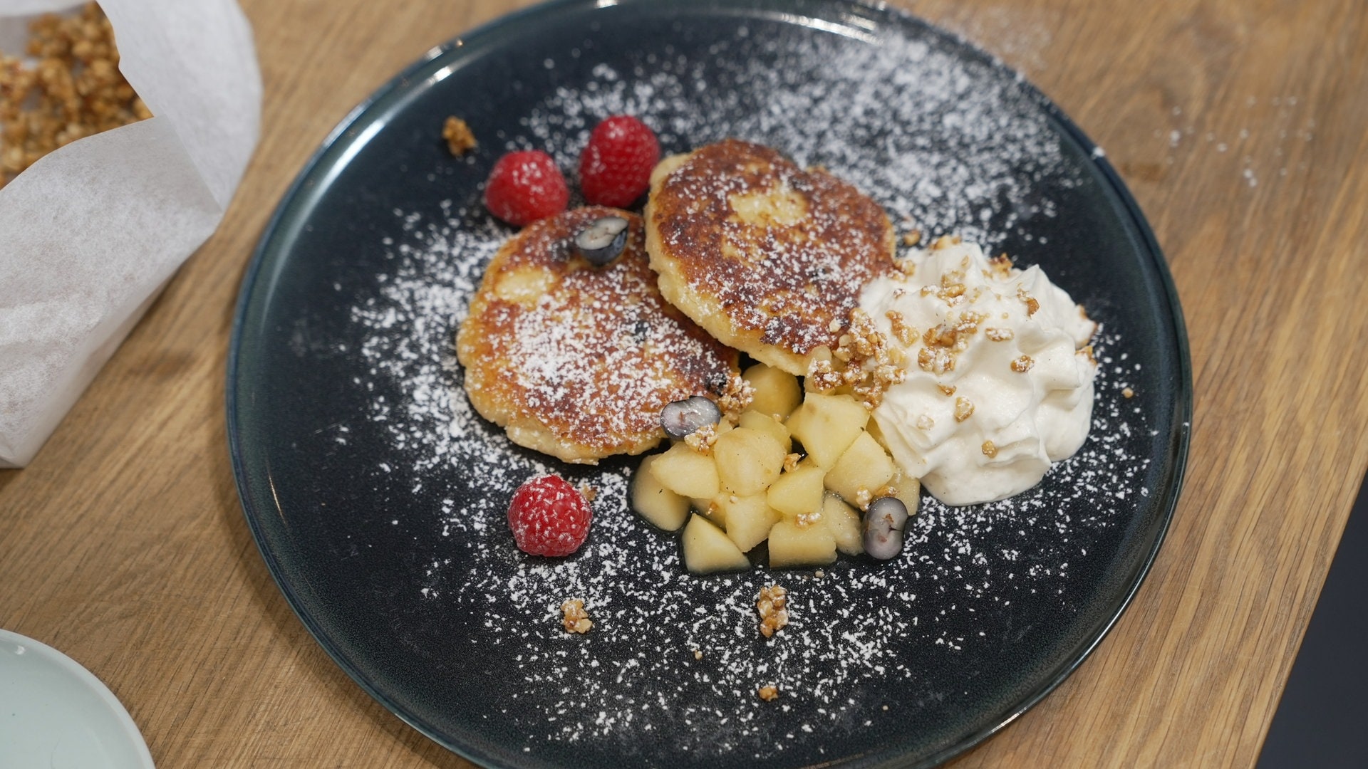 Quarkkeulchen mit Apfelkompott