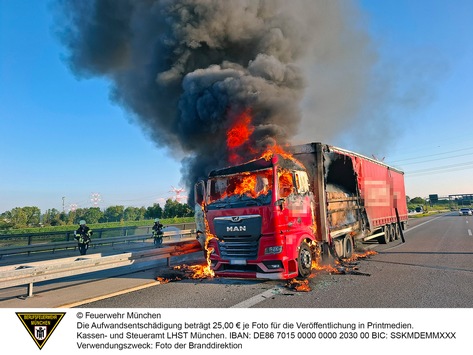 FW-M: Lkw-Brand auf Autobahn (A 99)