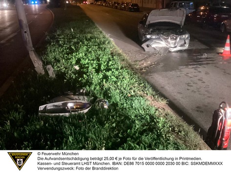 FW-M: Unfall endet glimpflich (Milbertshofen)
