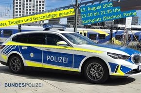 Bundespolizeidirektion München: Täter, Zeugen und Geschädigte gesucht: Bundespolizei kommt bei Videoauswertung weiteren Straftaten auf die Spur – Couragierter Helfer