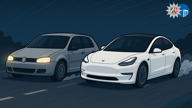 POL-OB: Autorennen zwischen Golf und Tesla – Beide Fahrer disqualifiziert