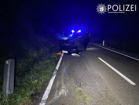 POL-PIZW: Alkohol legt Auto aufs Dach