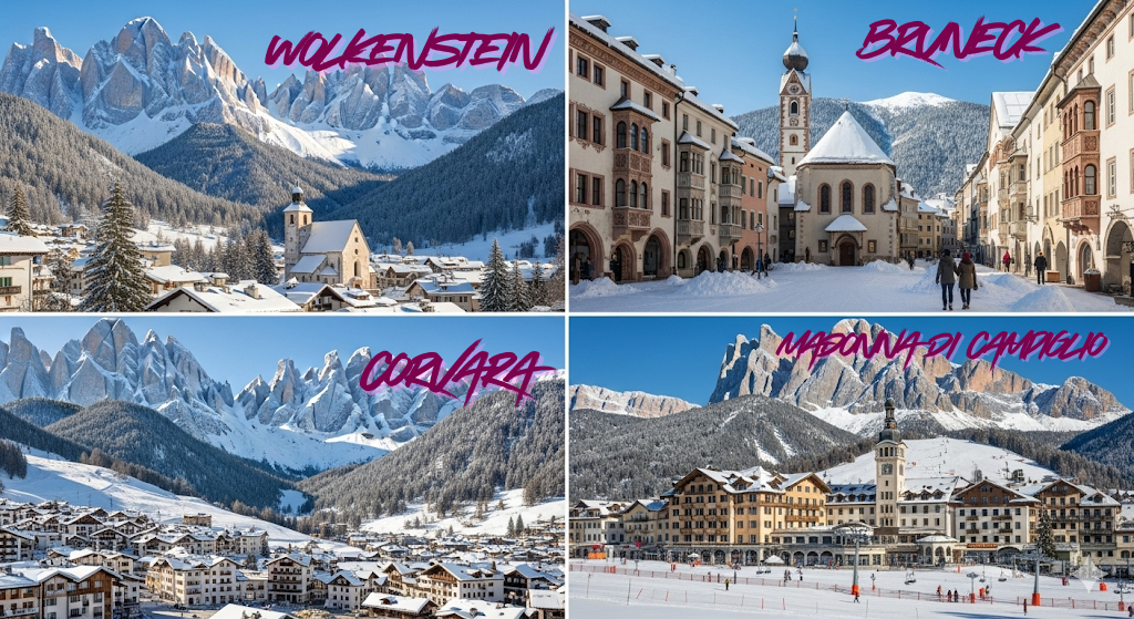 Auf geht's in den Winterurlaub nach Trentino-Südtirol -alle Orte