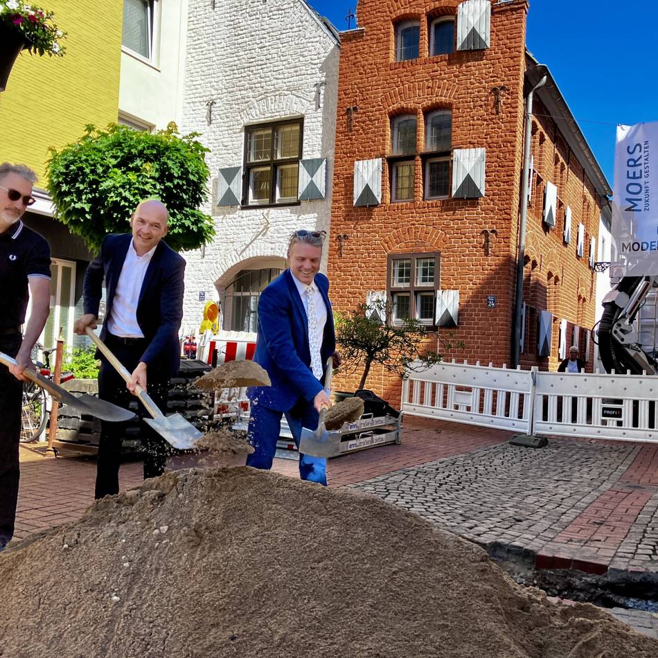 Bauarbeiten in Moers: Umbau der Innenstadt läuft nach Plan