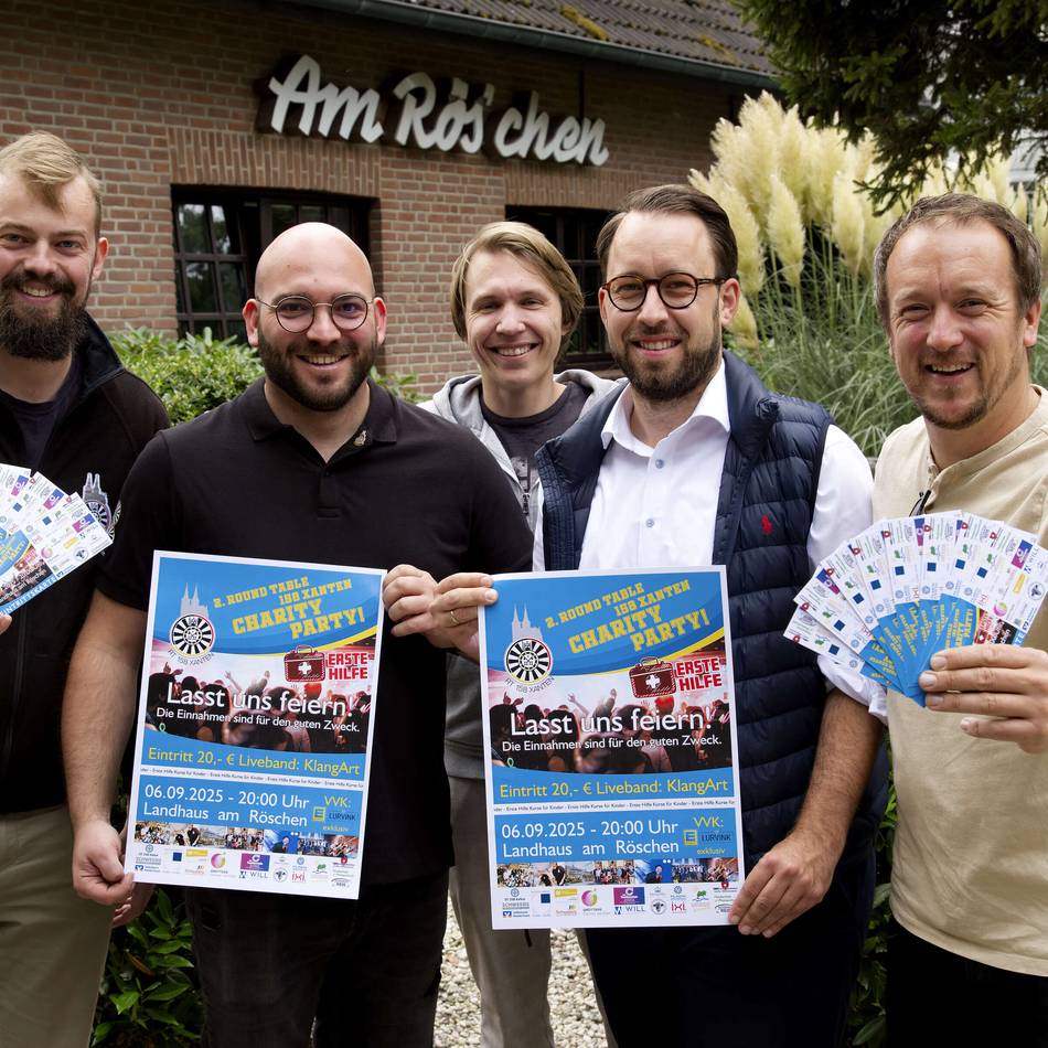 Charity-Party des Round Table in Xanten: Feiern für den guten Zweck