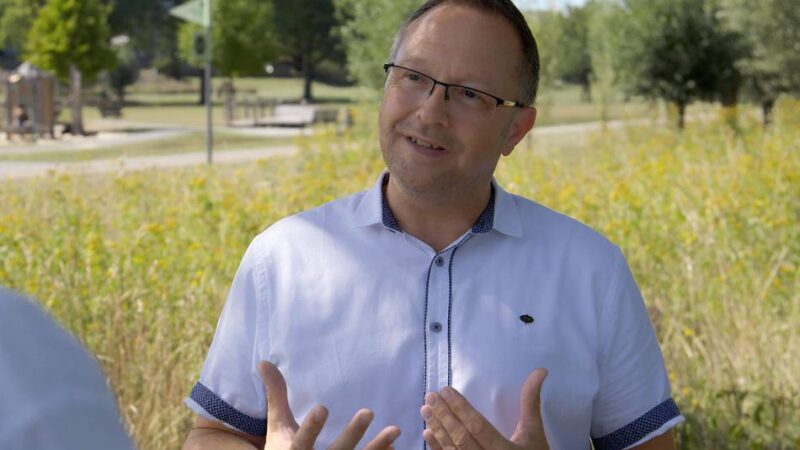 Bürgermeister und Kandidat Thomas Görtz (CDU): „Der Neubau ist die wirtschaftlichere Variante“