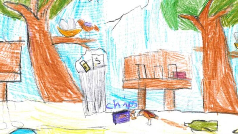 Titelbild für Abfallkalender 2026: Frieda Reinhard (9) gewinnt Malwettbewerb