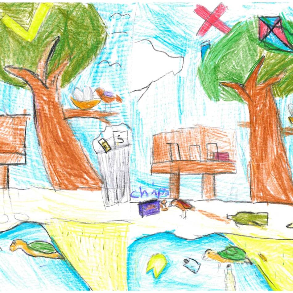Titelbild für Abfallkalender 2026: Frieda Reinhard (9) gewinnt Malwettbewerb