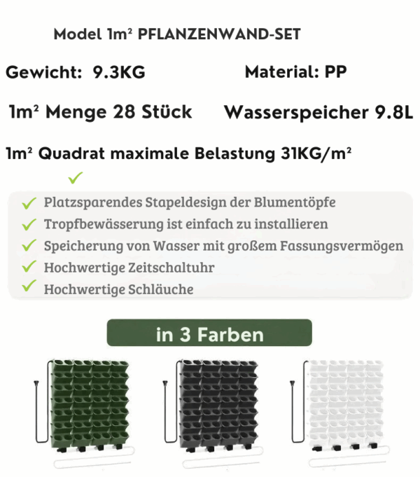 Das 1m² Vertikal-Garten-Set: Frische Wand für Dein Zuhause – Bild 10