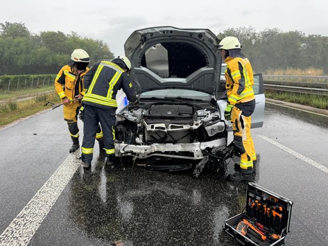 POL-PDLD: Verkehrsunfall auf der A65 auf Grund von Aquaplaning