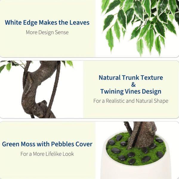 Künstlicher Ficus-Baum – mit stilvollem Topf – Bild 8