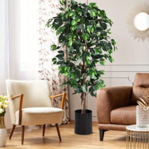 Künstlicher Ficus-Baum (180 cm) – extra dicht mit 1008 Blättern