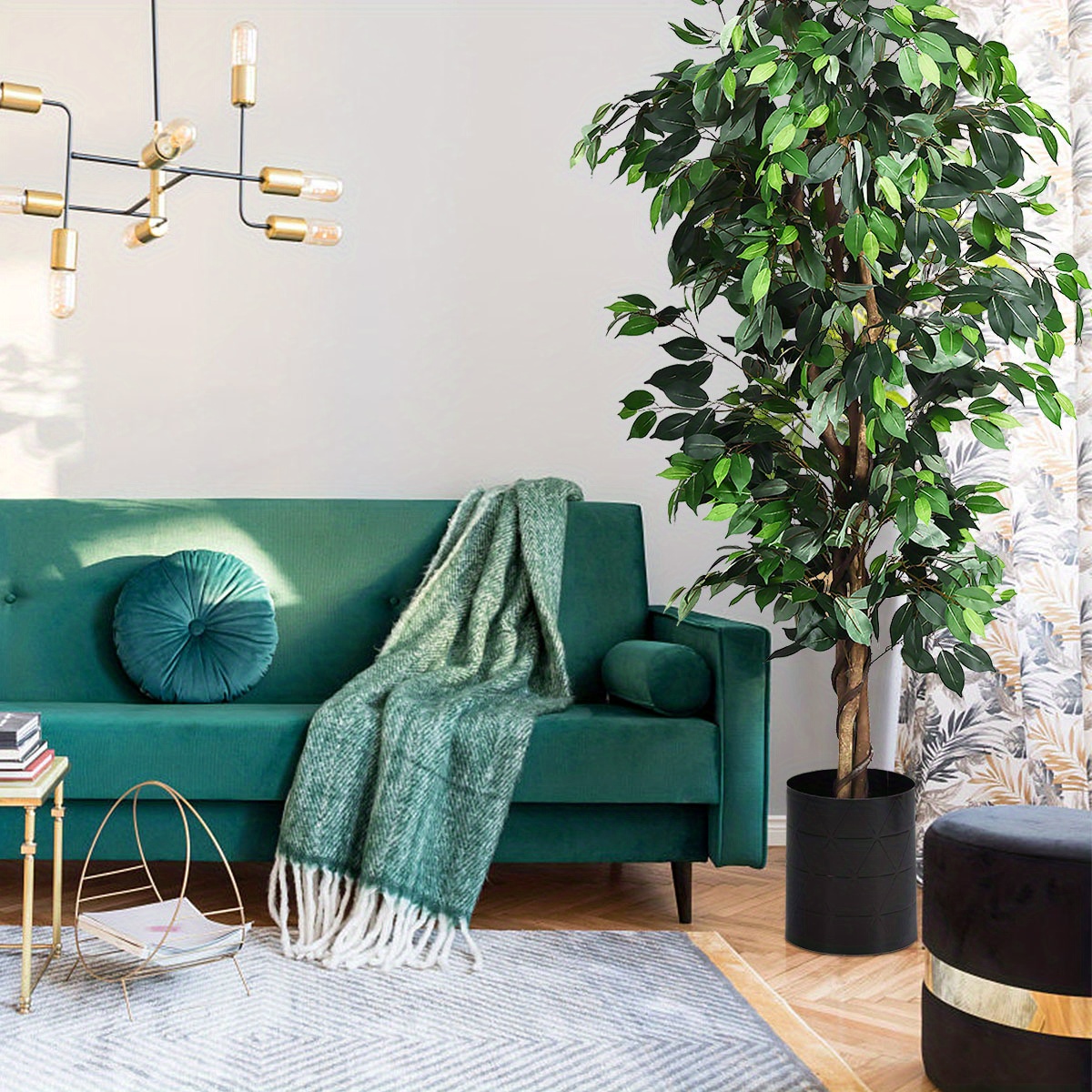 Künstlicher Ficus-Baum (180 cm) – extra dicht mit 1008 Blättern