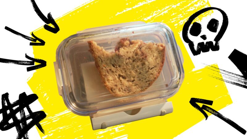 Hier hat Brot geschimmelt