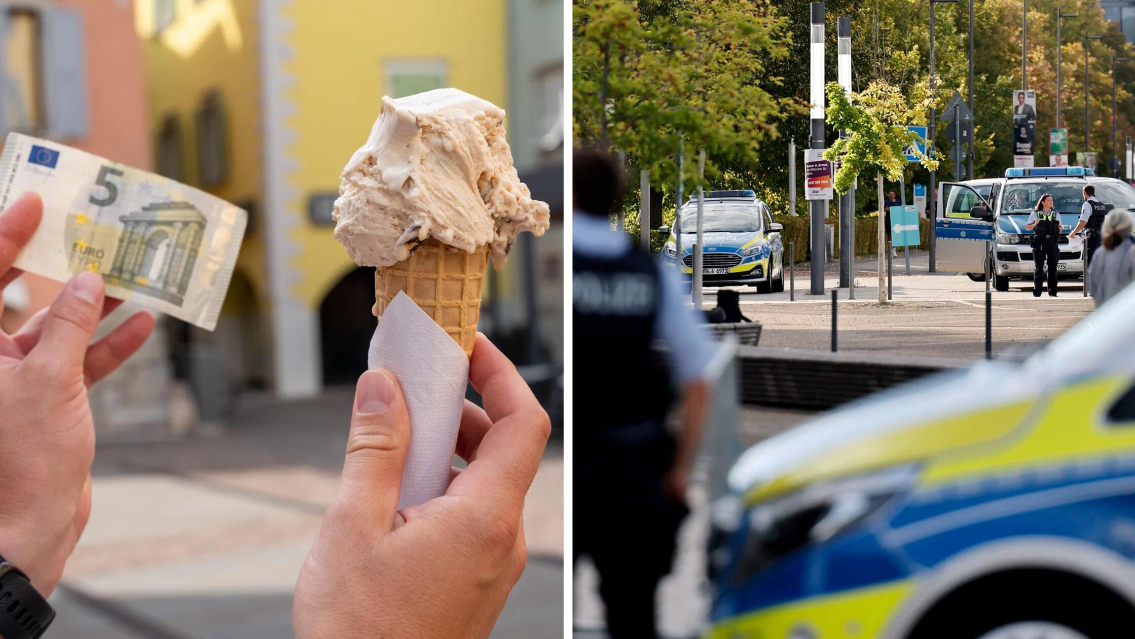 Gewalt-Eskalation vor Eisdiele in Franken: Polizei zieht Dienstwaffe – zehnjähriges Mädchen verletzt