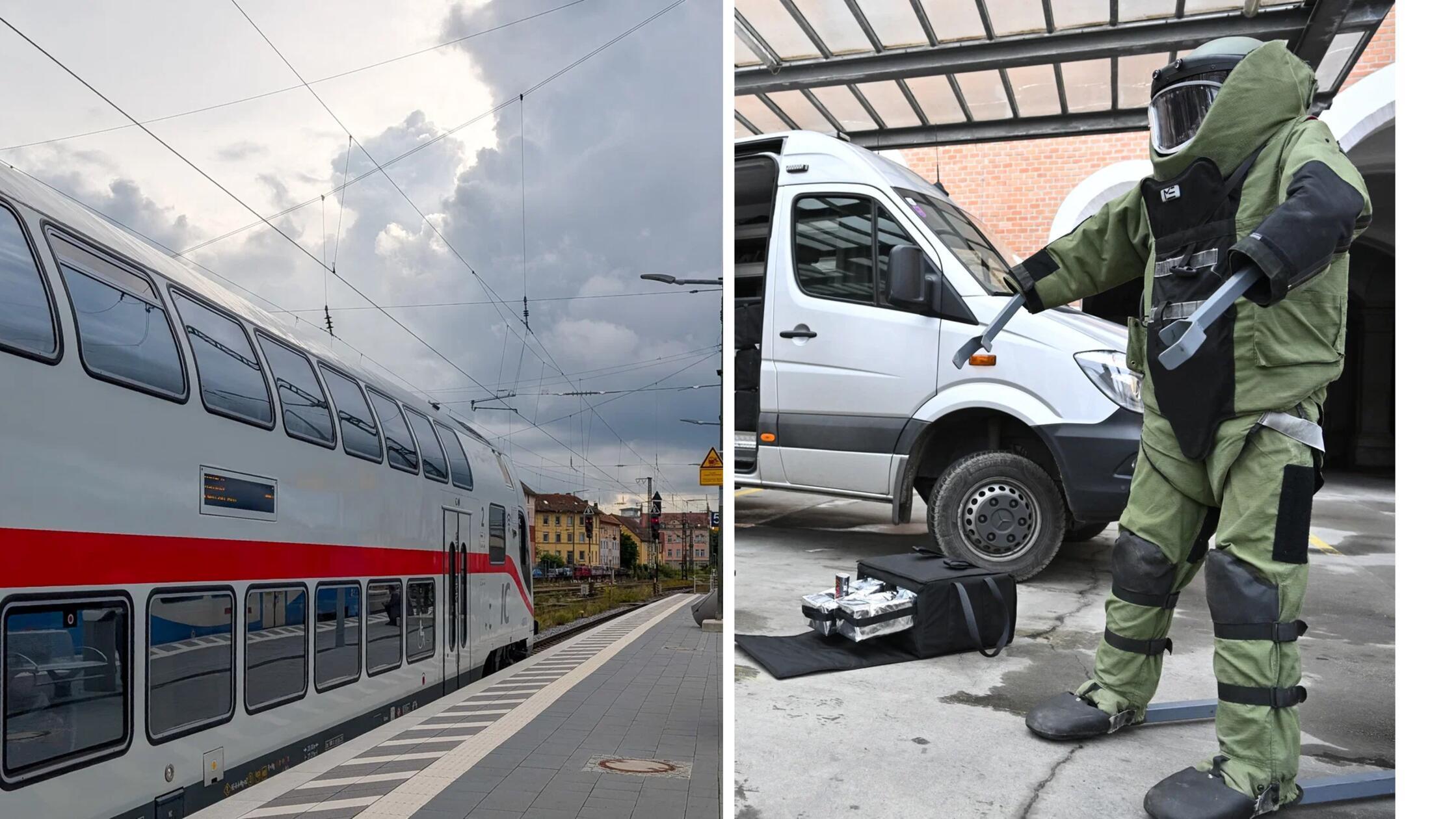 Größerer Polizeieinsatz in Ansbach: Halle in Bahnhof wurde geräumt – Experten rückten an