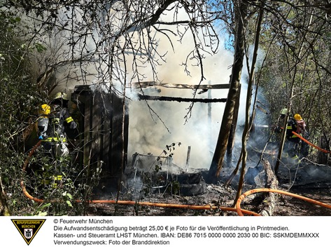 FW-M: Brand einer Gartenhütte (Lerchenau)
