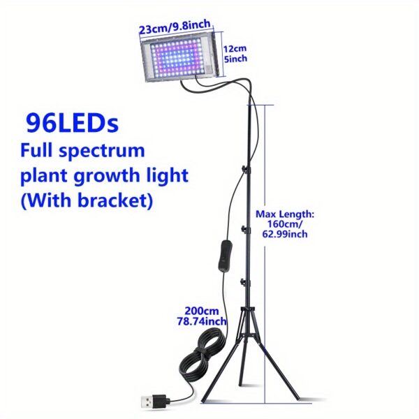 LED Pflanzenlampe mit Stativ – Bild 5