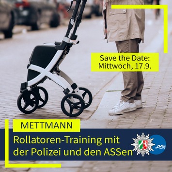 POL-ME: Rollator-Training und Beratung: Polizei beteiligt sich am Mettmanner Seniorentag – 2509037