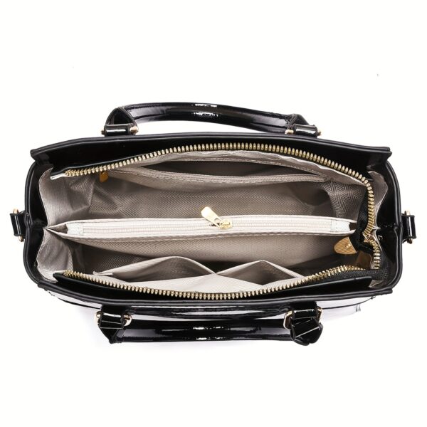 3-teiliges Handtaschen-Set im Lagenlook mit Leo-Print – Bild 8