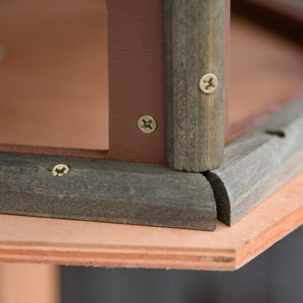 Großes Vogel-Futterhaus mit Ständer – Sechseckiges Design aus Holz – Bild 8