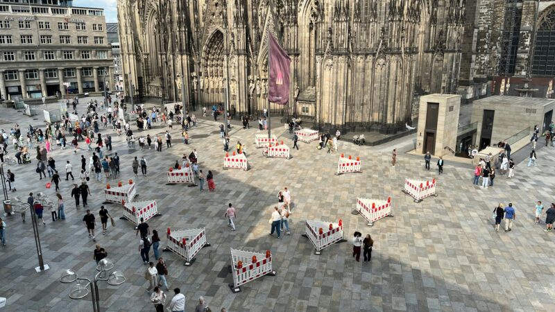 Welterbe in Köln: Sperrung auf der Domplatte vor dem Ende