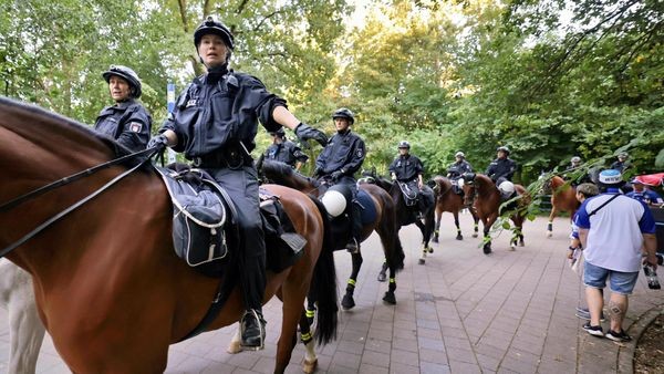 Pferde der Hamburger Polizei verlassen überraschend die Stadt