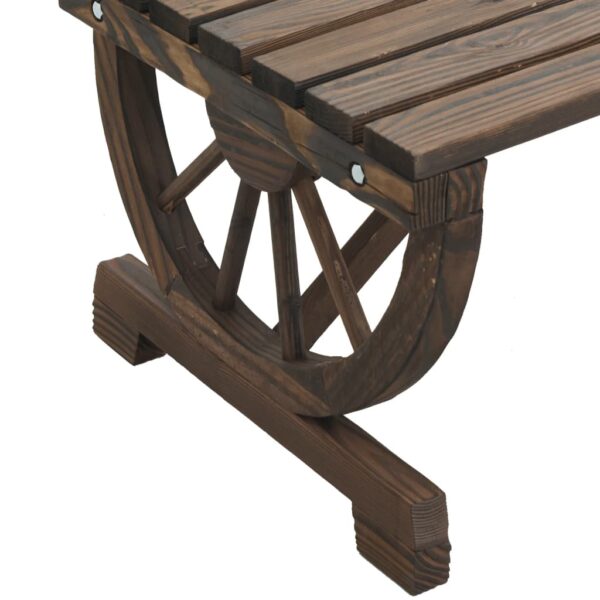 Gartenmöbel-Set-Holz-Adirondack-Stil-mit-Wagenrädern – Bild 6