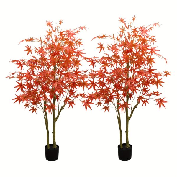 2er-Set künstliche Ahornbäume (180 cm) – Herbst-Dekoration für drinnen & draußen – Bild 7