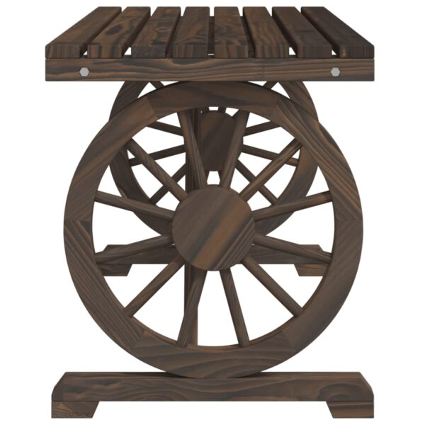 Garten Sitzgruppe Holz-Tisch & 2 Bänke-Wagenrad-Design – Bild 16