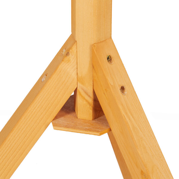 Klassisches Vogel-Futterhaus aus Holz mit Ständer & Bitumendach – Bild 7