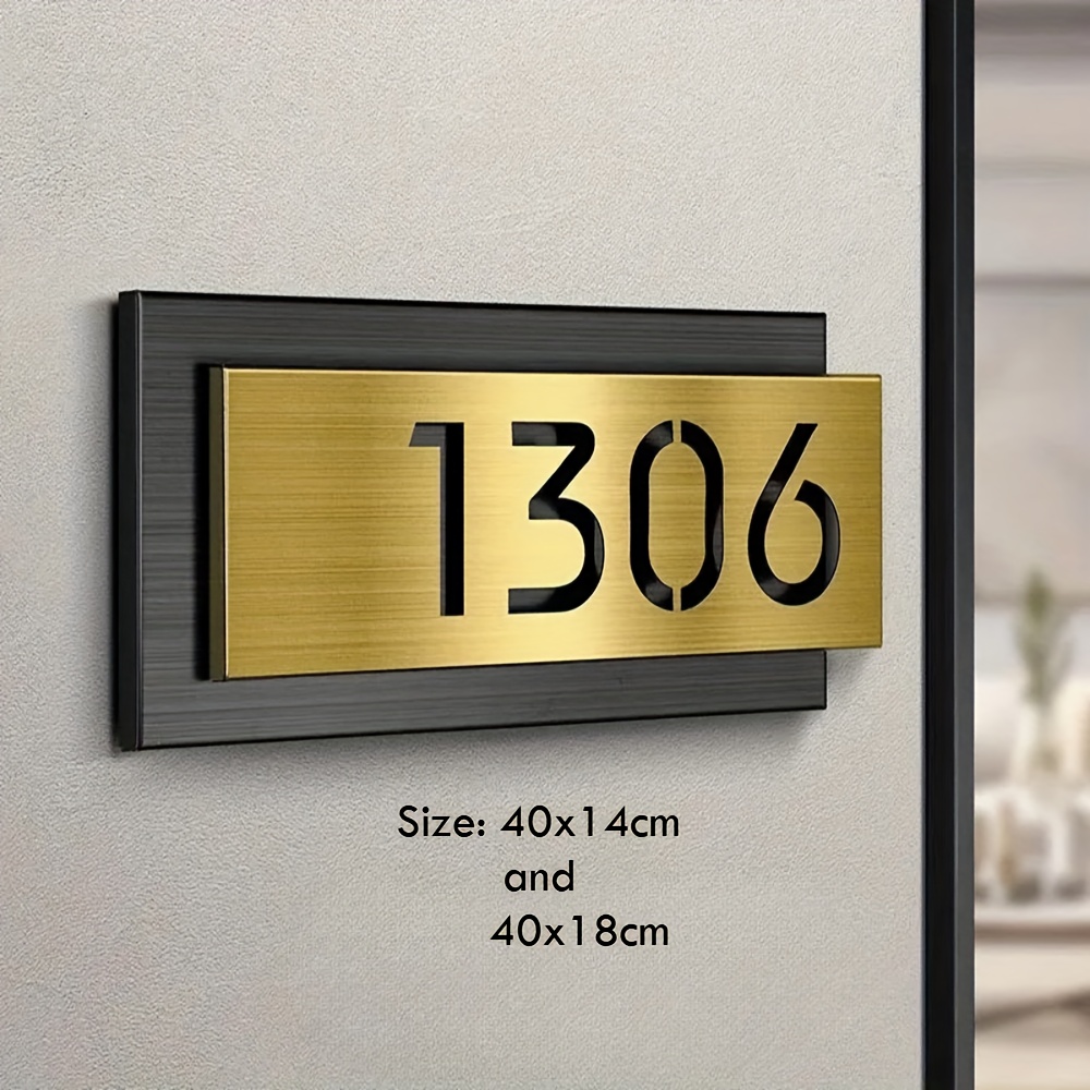Personalisierte Hausnummer-Modernes Design-Gold-Wetterfest 33 cm