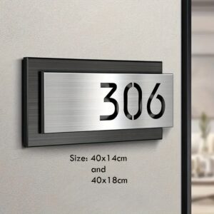 Hausnummer, personalisiert, individuell, Hausnummernschild, Modern, Design, Acryl, Metall, Silber, Edelstahl, Wetterfest, Wandmontage, Türschild, Geschenk, Einweihung, Hausbau, Architekt, personalisiertes Geschenk