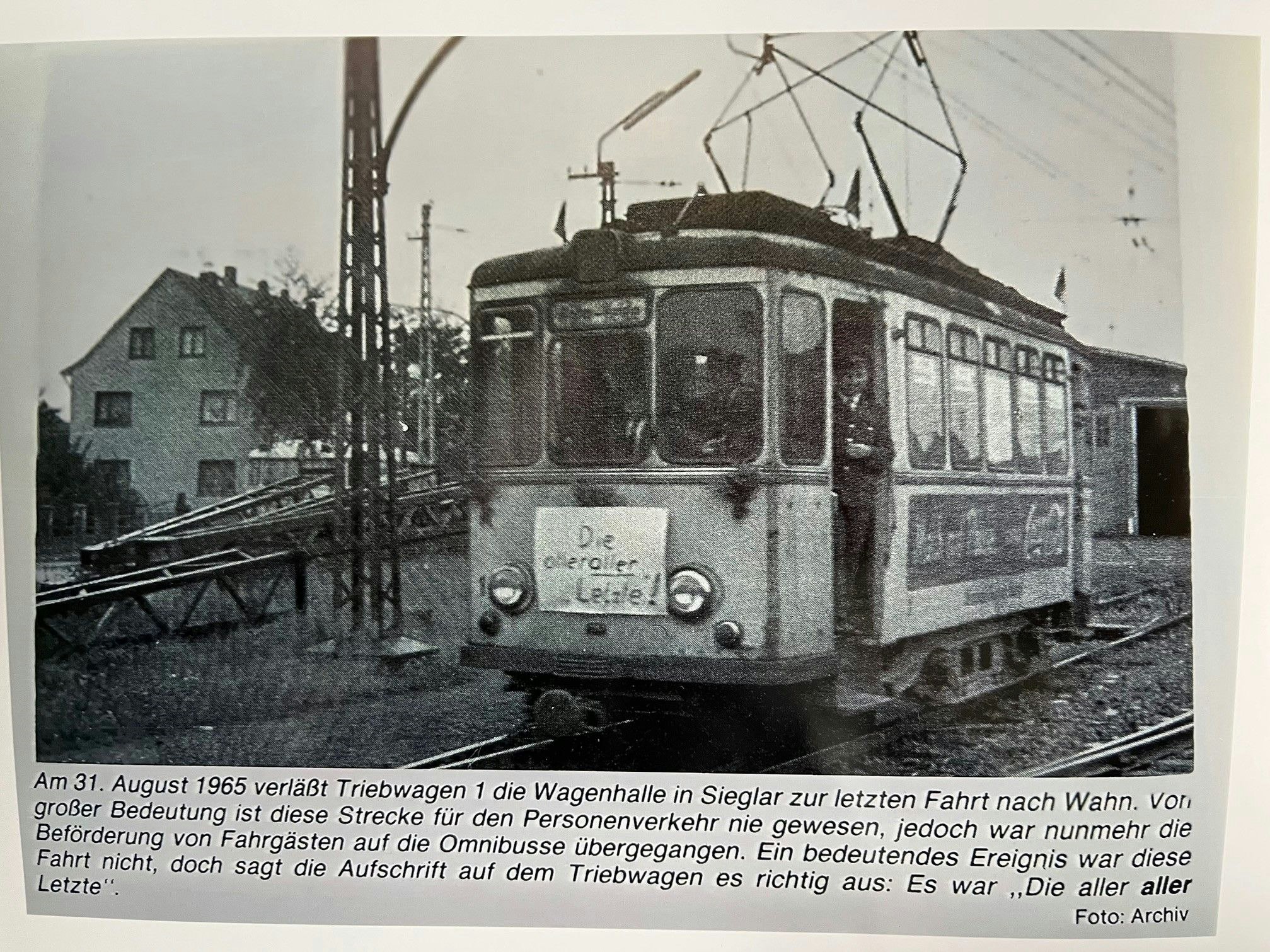 Der letzte Zug der Kleinbahn: Vor 60 Jahren ging in Wahnheide ein Stück Schienenverkehrs-Geschichte zu Ende
