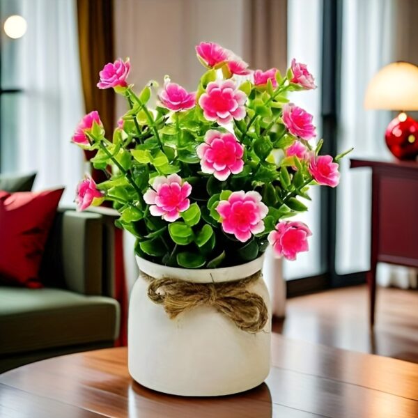 6er-Set Künstliche Mini-Pflanzen im Topf – Lebensechte Deko-Blumen – Bild 8