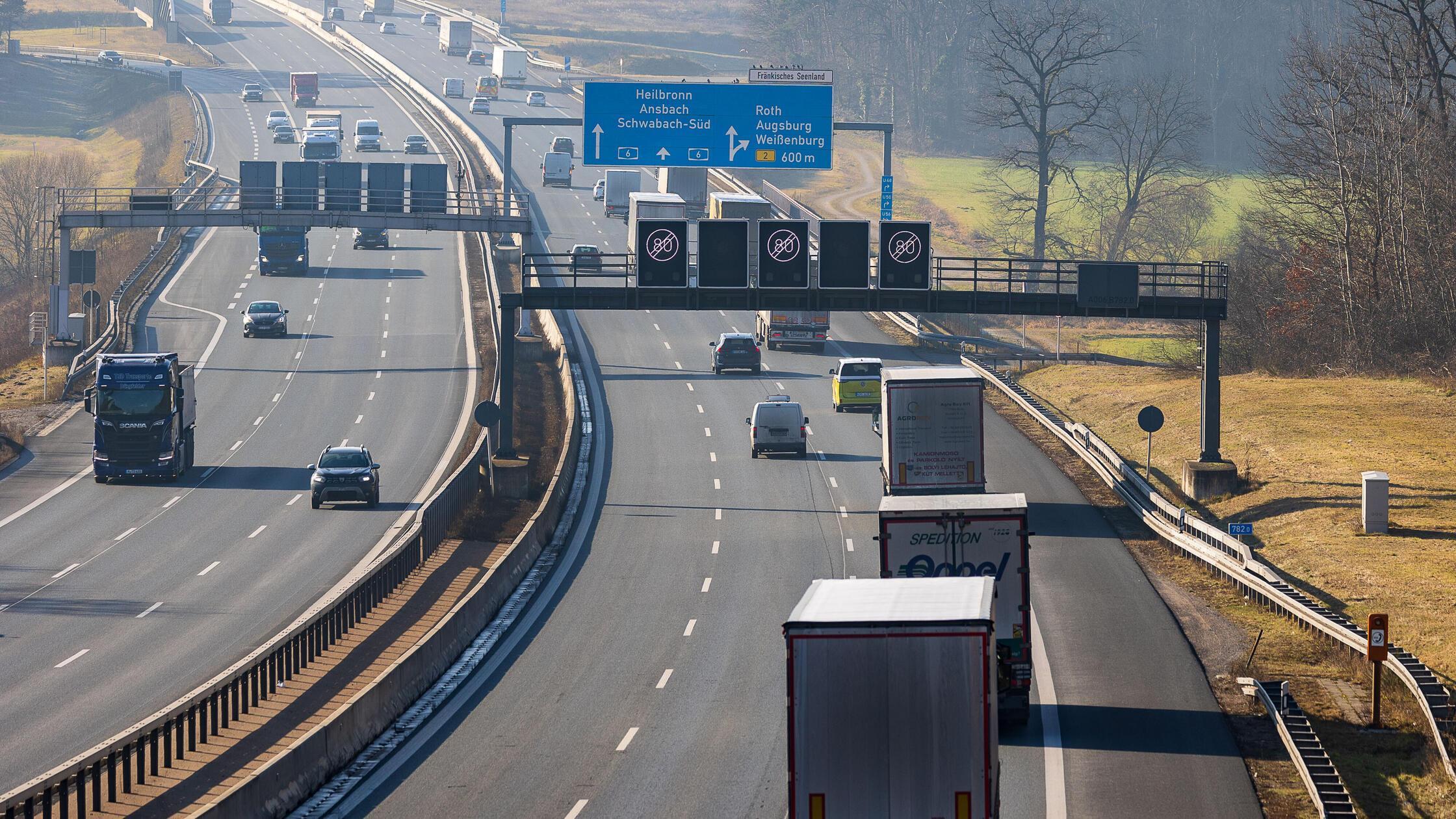 Stundenlange Sperrung über Nacht: Arbeiten auf der A6 Richtung Nürnberg führen zu Beeinträchtigungen
