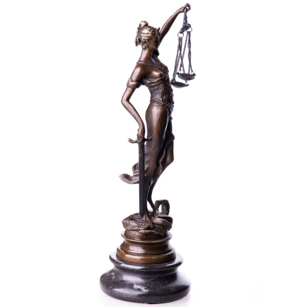 Bronzefigur Justitia-Statue der Gerechtigkeit-24cm – Bild 3