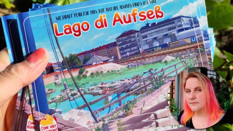 Künstlerin aus Nürnberg landet großen Erfolg: Postkarte vom „Lago di Aufseß“ wird zum Renner