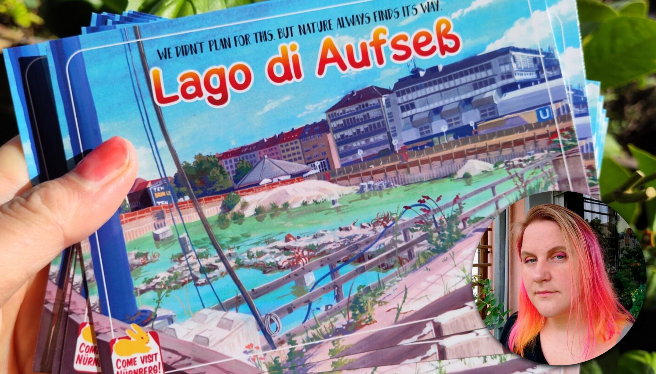 Künstlerin aus Nürnberg landet großen Erfolg: Postkarte vom „Lago di Aufseß“ wird zum Renner