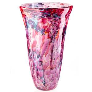 Große Bodenvase-43cm-Murano Stil-Rosa-Pink Mosaik