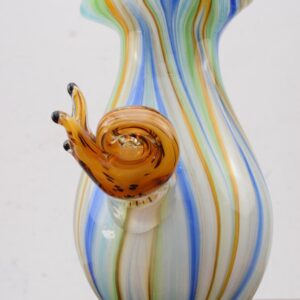 Murano Stil Glasvase mit Schnecke-Gestreift-28cm