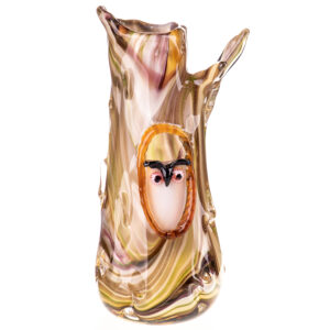 Murano Stil Glasvase Eule-Baumstamm-Design-30cm