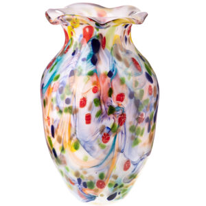Große Murano Stil Vase-Buntes Konfetti-Design-34cm