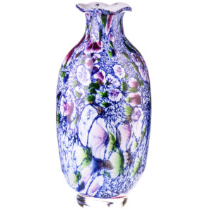 Große Murano Stil Vase-Blüten-Netz Design-39cm