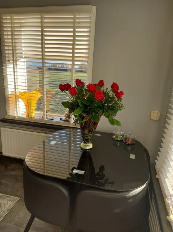 Große Glasvase (41cm) im Murano-Stil | Flammen-Design – Bild 2