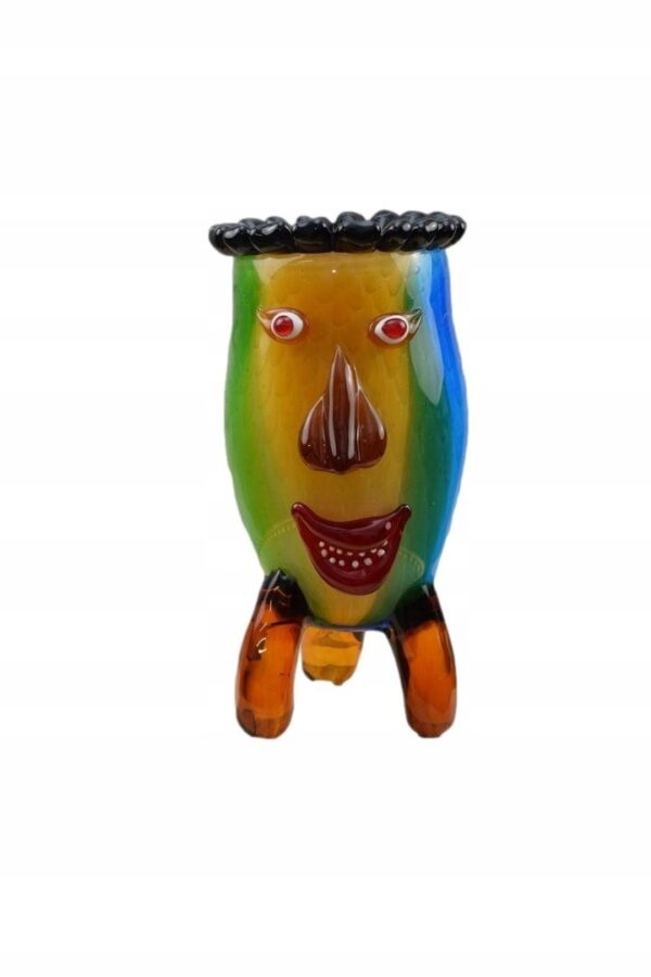 Kunst Vase "Charakterkopf" im Murano-Stil | Handarbeit