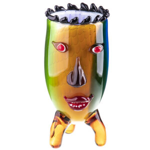 Kunst Vase "Charakterkopf" im Murano-Stil | Handarbeit